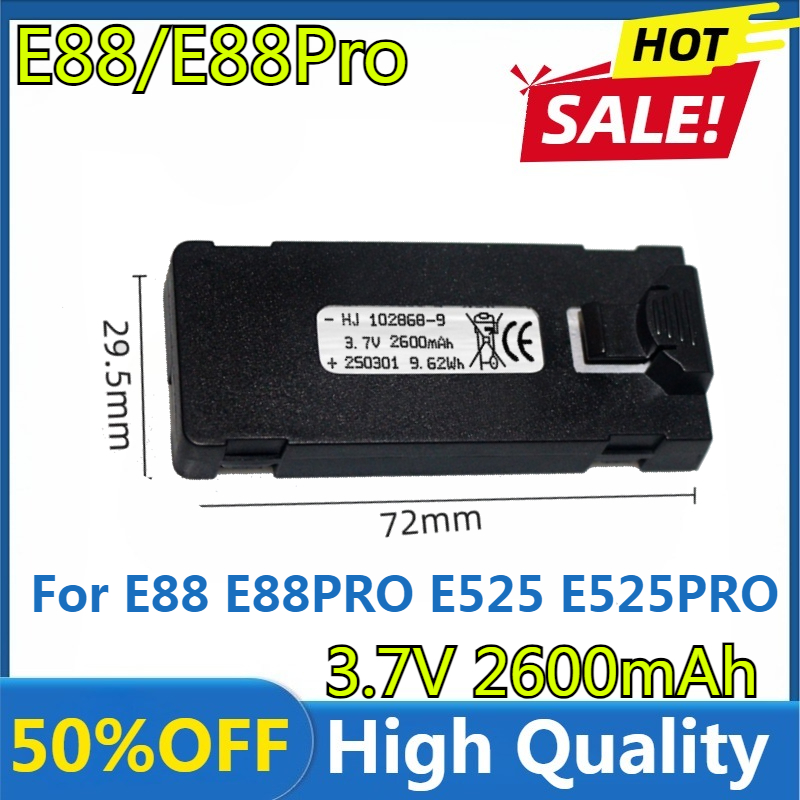 Drone Battery Li-Ion - Bateria E88 3.7V 2600mAh do E88