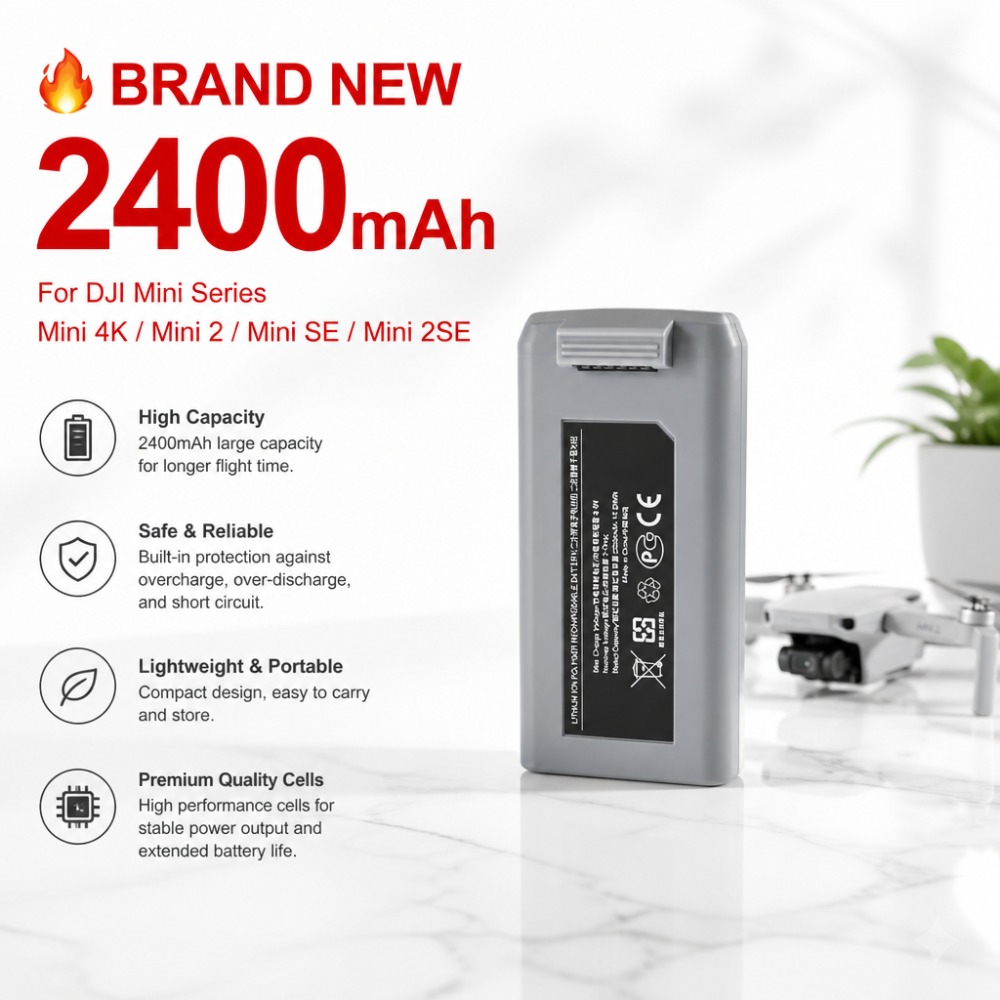 Drone Battery Lipo - Bateria 2400mAh do DJI Mini 4K/Mini
