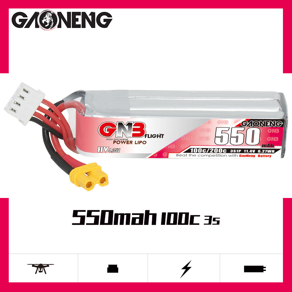 GNB HV 11.4V 550mAh 100C/200C  – Drone Battery 3S recenzja i cena